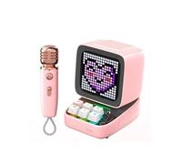 Enceinte sans fil Divoom Enceinte Bluetooth Ditoo-Mic Rose Portable Pixel Art LED avec Microphone karaoké sans Fil, écran contrôlé par Application