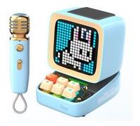 Enceinte sans fil Divoom Enceinte Bluetooth Ditoo-Mic bleu Portable Pixel Art LED avec Microphone karaoké sans Fil, écran contrôlé par Application