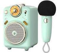Enceinte Bluetooth Fairy-OK Vert Portable avec Microphone karaoké, Microphone KTV pour Adultes/Enfants / Appareil karaoké