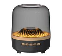 Enceinte Bluetooth en verre transparent avec 4 haut-parleurs, connexion multimode (carte TF/FM/AUX), basses riches pour une écoute en intérieur