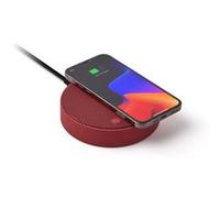 Enceinte Bluetooth et Station de charge OSLO ENERGY PLUS Similicuir Rouge foncé