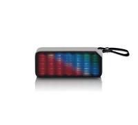 Enceinte Bluetooth étanche aux projections d'eau avec effets lumineux BT-191BK Gris-Noir