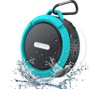 Enceinte Bluetooth étanche avec son 3 W, 8 heures d'autonomie, ventouse et crochet métallique pour un transport facile
