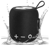 Enceinte Bluetooth étanche sans fil pour douche - Boîte à musique stéréo - Son surround portable - Pour la maison, l'extérieur et les voyages (noir)