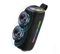Enceinte Bluetooth étanche TECH DISCOUNT extérieur 5000mah haute 30W super haute puissance éclairage RGB IPX6 compatible AUX Noir
