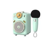 Enceinte Bluetooth Fairy-OK Vert Portable avec Microphone karaoké, Microphone KTV pour Adultes/Enfants / Appareil karaoké