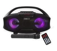 Enceinte bluetooth FluidE Bazooka HQSA1041, 2x15W, MP3 / SD / USB / AUX, avec Microphone VHF sans fil Festisound