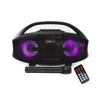 Enceinte bluetooth FluidE Bazooka HQSA1041, 2x15W, MP3 / SD / USB / AUX, avec Microphone VHF sans fil Festisound