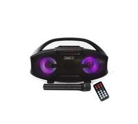 Enceinte bluetooth FluidE Bazooka HQSA1041, 2x15W, MP3 / SD / USB / AUX, avec Microphone VHF sans fil Festisound G