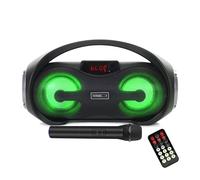 Enceinte bluetooth FluidE Bazooka HQSA1042, 2x8W, MP3 / SD / USB / AUX, avec Microphone VHF sans fil Festisound