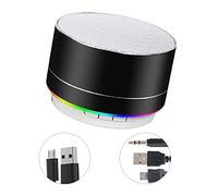 Enceinte Bluetooth Haut Parleur Portable Mini Speaker Basses Stéréo Trompette Lumière Wireless Soutien LED FM USB Micro SD pour Ordinateur PC Portable Tablette Smartphone Maison et Extérieur Etc