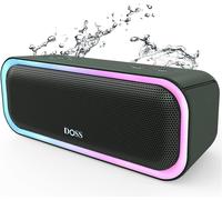 Enceinte Bluetooth, Haut Parleur Portable sans Fil avec Bass Puissantes, Étanche IPX6, Lumières Multicolores,Autonomie 20H, Double Appairage Stéréo, Vert