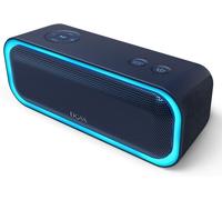 Enceinte Bluetooth, Haut Parleur Portable Sans Fil Avec Bass Puissantes, Étanche Ipx6, Lumières Multicolores,Autonomie 20H, Double Appairage Stéréo, Bleu