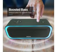 Enceinte Bluetooth, Haut Parleur Portable Sans Fil Avec Bass Puissantes, Étanche Ipx6, Lumières Multicolores,Autonomie 20H, Double Appairage Stéréo, Vert