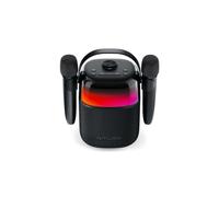 Enceinte Bluetooth karaoké MUSE M-530 KA 30 W Noir avec 2 micros sans fil, USB MP3, AUX 3,5 mm, atténuation des paroles, LED IPX5