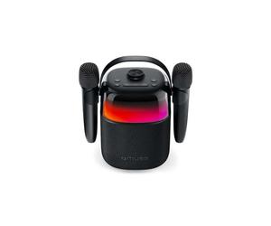 Enceinte Bluetooth karaoké MUSE M-530 KA 30 W Noir avec 2 micros sans fil, USB MP3, AUX 3,5 mm, atténuation des paroles, LED IPX5