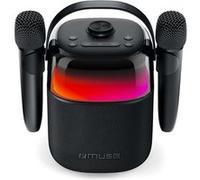 ENCEINTE BLUETOOTH PORTABLE 150W - KARAOKÉ 2 MICROS SANS FIL - EFFETS LUMINEUX - NOIR - MUSE