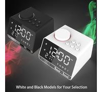 Enceinte Bluetooth LED Radio Réveil USB Température Affichage HD Compacte Noir