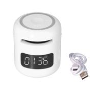 Enceinte Bluetooth légère et portable avec radio FM et décoration LED, basses améliorées, double stéréo TWS, jusqu'à 40 heures d'autonomie