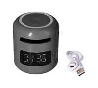 Enceinte Bluetooth légère et portable avec radio FM et décoration LED, basses améliorées, double stéréo TWS, jusqu'à 40 heures d'autonomie