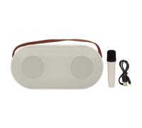 Enceinte Bluetooth longue durée avec design portable, reproduction sonore claire, éclairage d'ambiance et contrôle via application musicale pour