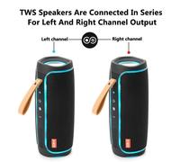 Enceinte Bluetooth Lumineuse LED Basses Puissantes Portable FM TF USB Bleu YONIS Bleu