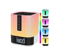 Enceinte Bluetooth Lumineuse Veilleuse,48 Couleurs Lampe de Chevet Tactile Lecteur de Musique MP3 Haut-parleur Veilleuse Enfant