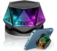 Enceinte Bluetooth magnétique à changement de couleur, petite enceinte sans fil avec base magnétique, puissante, facile à fixer sur une surf