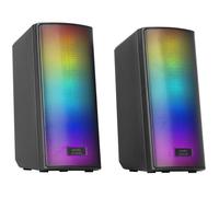 Mars Gaming Enceintes Bluetooth MS-RGB2 – 15W, Bluetooth 5.3, DSP, Éclairage RGB – Noir
