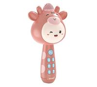 Enceinte Bluetooth - Microphone à main pour enfants et filles - Rose - Musique locale - 20,5 x 8,5 x 10,5 cm
