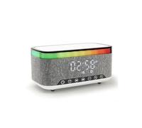 Enceinte Bluetooth Multifonction Chargeur Sans Fil Réveil Lumière LED Blanc