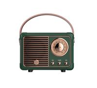 Enceinte Bluetooth multifonctionnelle avec son à 360°, design rétro, appels mains libres et fonctionnalités portables