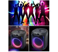 Enceinte Bluetooth Party ¿ SONO portable - KARAOKE - 150W - Autonomie 5h - Effets LED RGB