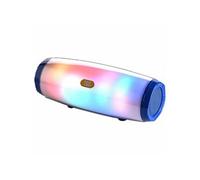 Enceinte Bluetooth Portable 5W Avec Lumière LED Dansante USB FM Subwoofer Bleu