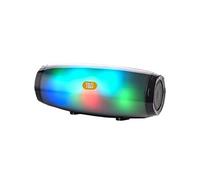 Enceinte Bluetooth Portable 5W Avec Lumière LED Dansante USB FM Subwoofer Noir