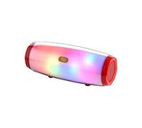 Enceinte Bluetooth Portable 5W Avec Lumière LED Dansante USB FM Subwoofer Rouge
