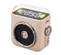Enceinte Bluetooth Portable Avec Horloge Veilleuse et Fixation Magnétique Beige YONIS