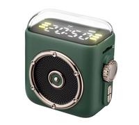 Enceinte Bluetooth Portable Avec Horloge Veilleuse et Fixation Magnétique Vert YONIS