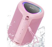 Enceinte Bluetooth Portable Avec Lumières, Étanchéité Ipx5, Autonomie Toute La Journée, Bluetooth 5.3, Entrée Aux&Tf-Card, Stereo Paring, Petite Haut-Parleur Sans Fil Pour L'Extérieur,Idées Cadeaux