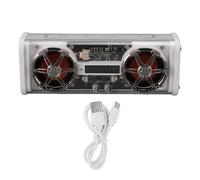 Enceinte Bluetooth portable avec simulation sonore stéréo multicanal, design mécanique transparent, Bluetooth 5.3, éclairage RGB, 2 haut-parleurs