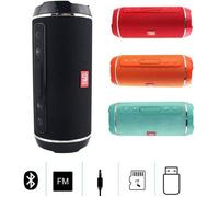 Enceinte bluetooth portable BORLAI TG-116 étanche rouge - USB/TF/DC 5V - Haut-parleurs multifonctions