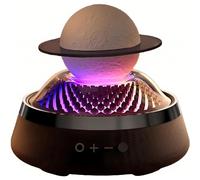 Enceinte Bluetooth portable, diffuseur d'huiles essentielles, lampe lunaire en lévitation, lampe LED flottante Saturne avec affichage 6 coul
