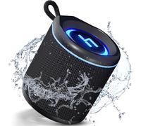 Enceinte Bluetooth Portable Et Légère, Douche Bluetooth 5.3, Haut-Parleur Etanche Ip67, Led Lumière, 360° Stéréo Enceinte Sans Fil Pour Camping Voiture Voyage Paires