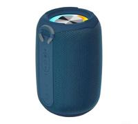 Enceinte Bluetooth portable, étanche, sans fil, avec caisson de basses lourdes, basses profondes, pour fête, plage, camping (bleu)