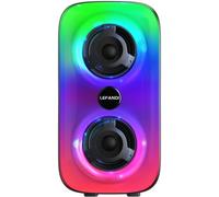 Enceinte Bluetooth Portable, Haut Parleur Bluetooth sans Fil Maison, Extérieur Enceinte avec Lumières LED, Stéréo, TWS, Radio FM, USB, Carte TF, pour Ordinateur, Tablette, Smartphones