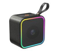 Enceinte Bluetooth portable, Haut Parleur Puissant Bluetooth 5.3, Autonomie 10H, haut parleur bluetooth Microphone Intégré, Lumière LED, avec Bass Puissantes, pour la Maison, Le Jardin, Soirées, Noir
