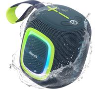 Enceinte Bluetooth Portable, Haut Parleur Puissant Lumineuse Avec Bluetooth 5.3, Autonomie 15H, 1800Mah, Radio Fm, Port Clé Usb, Aux, Tf Carte, Pour Soirées Plage Randonnées Voyage, Bleu Can[Z33]