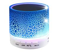 Enceinte Bluetooth Portable LED Lumineuse Mains-Libres Carte TF 32GB Bleu YONIS