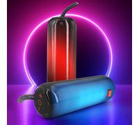 Enceinte Bluetooth Portable Lumineuse, Haut-Parleur Sans Fil Bt5.3 Avec 19 Modes De Lumière Subwoofer 3600Mah Double Appairage Stéréo, Radio Fm, Tf, Usb, Aux Pour Fêtes, Maison, Extérieur, V[Z802]