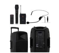 Enceinte Bluetooth portable - MALIBU12 - 250W RMS/ - 2 micros UHF - TWS stéréo